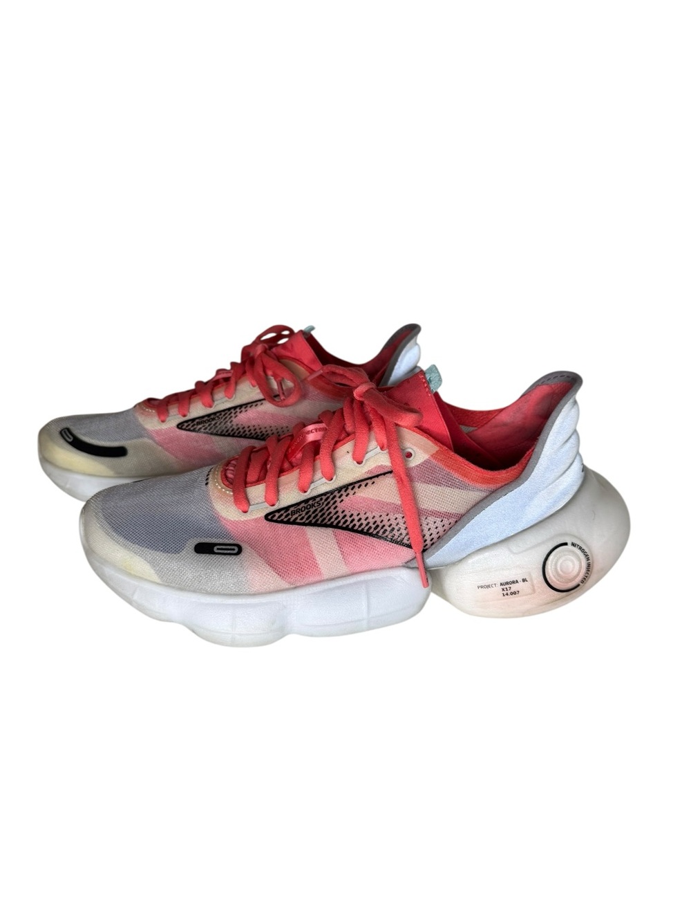 Brooks Aurora BL Nitrogen-injected Pink and White Sneaker
